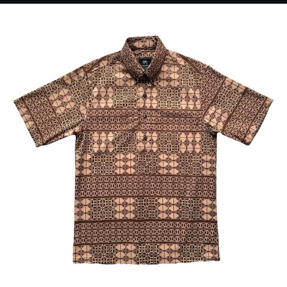 Sig Zane Brown Geometric Casual Shirt